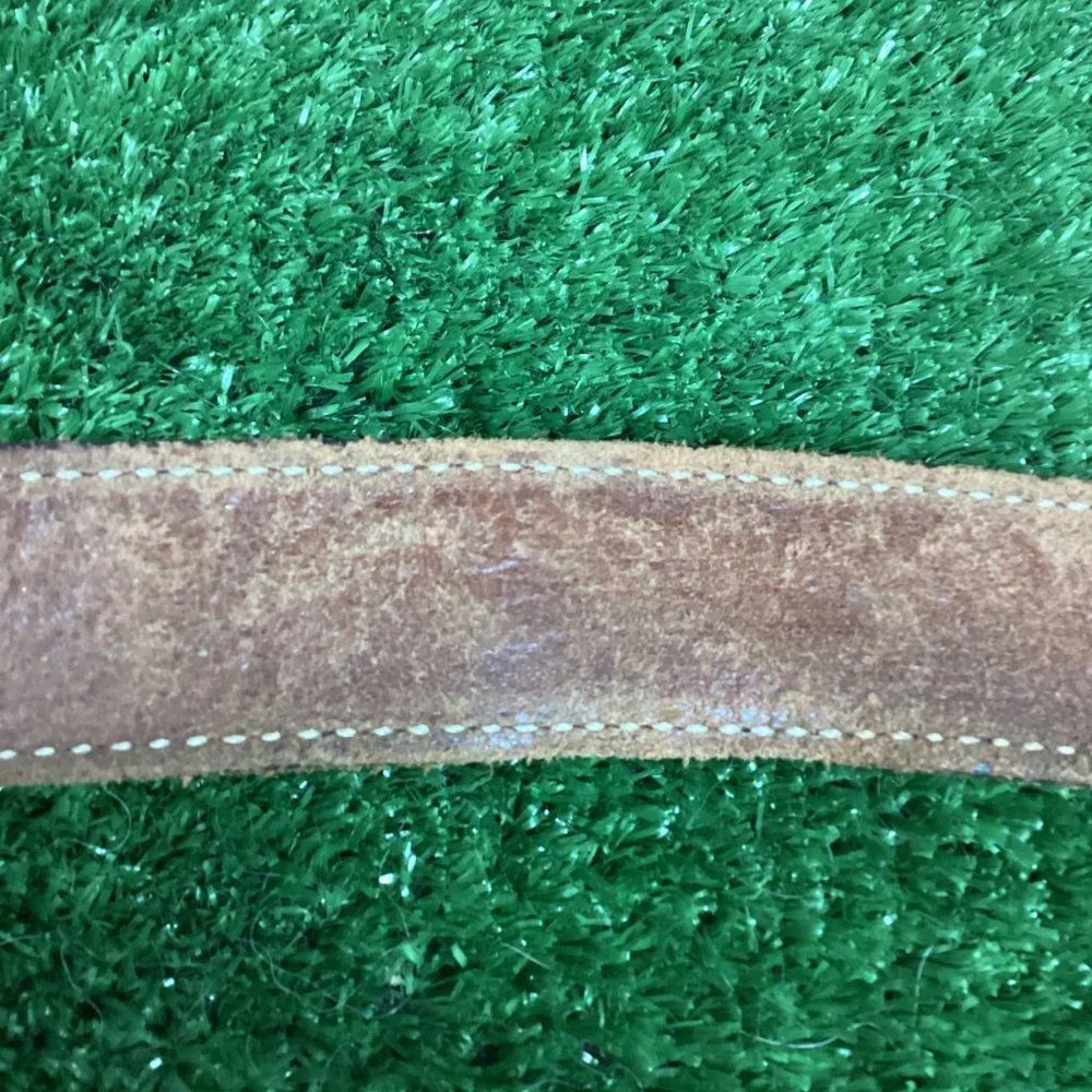 Brown Tooled Leather Belt 41